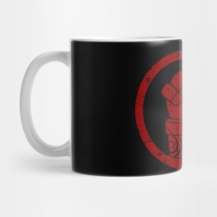 Red power of the right hand of doom. Mug